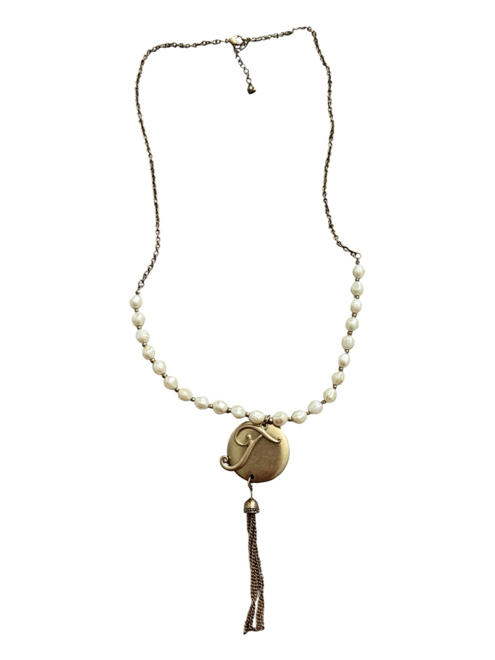 Initial “T” necklace
